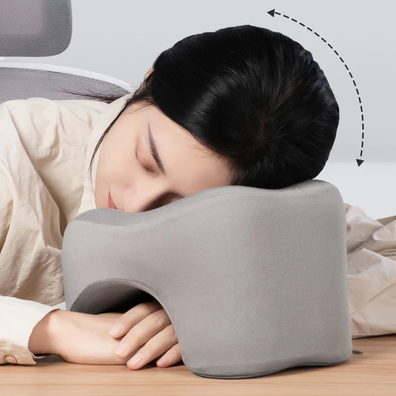 Travel Pillow U-Shape Pure Memory Foam Neck Pillow for Airplane, Office Nap, Cervical Support