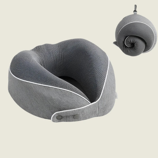 Travel Neck Pillow – Memory Foam U-Shaped Snail Style

