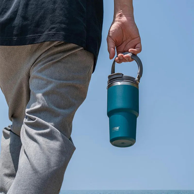 Tyeso Stainless Steel Coffee Cup - Double-Layer Insulated Travel Thermos Mug | Vacuum Flask | Hot & Cold Beverage Bottle

