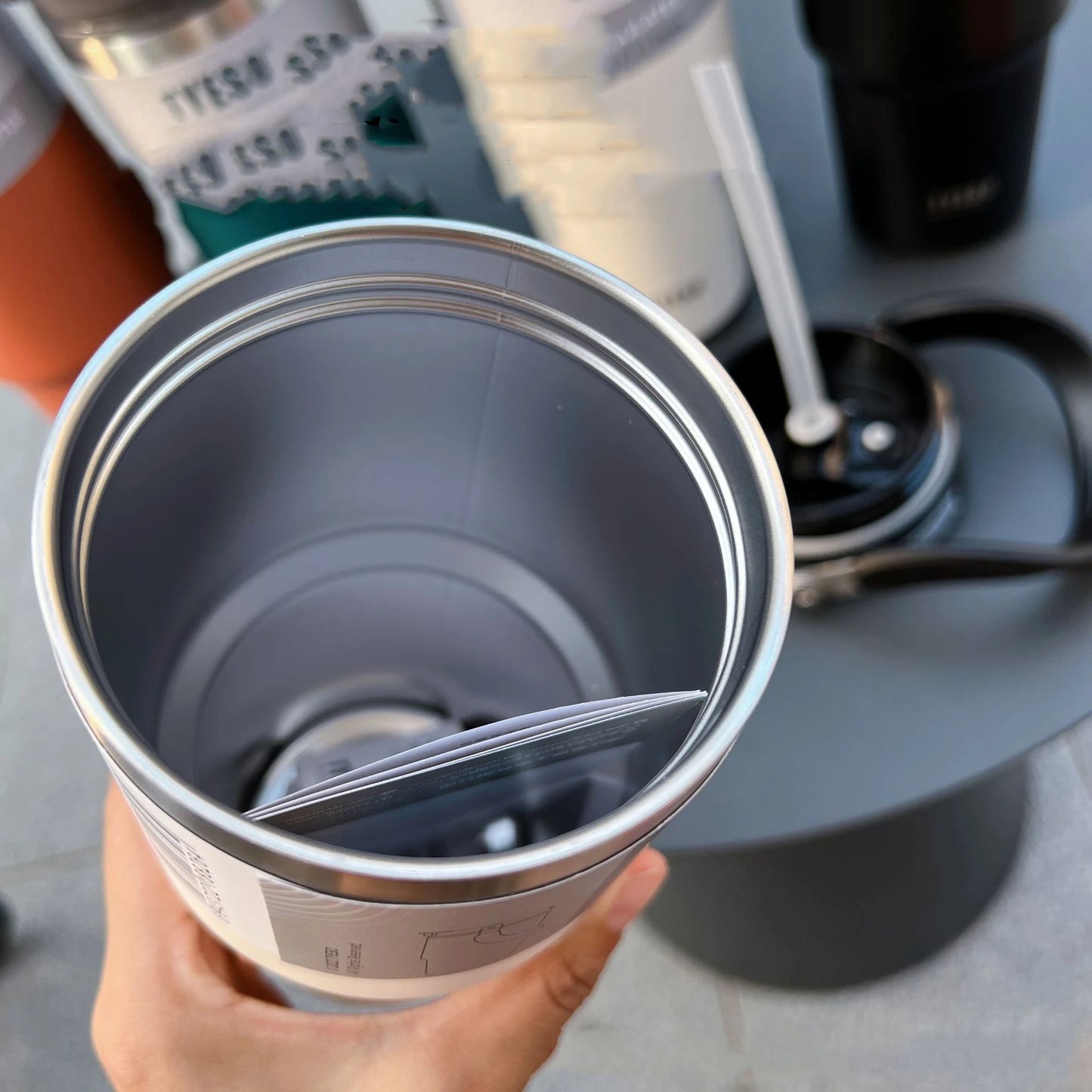 Tyeso Stainless Steel Coffee Cup - Double-Layer Insulated Travel Thermos Mug | Vacuum Flask | Hot & Cold Beverage Bottle

